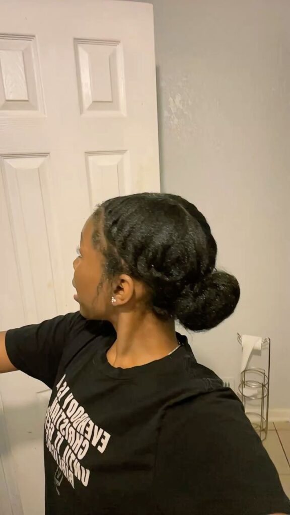 Two flat twists on natural 4C hair