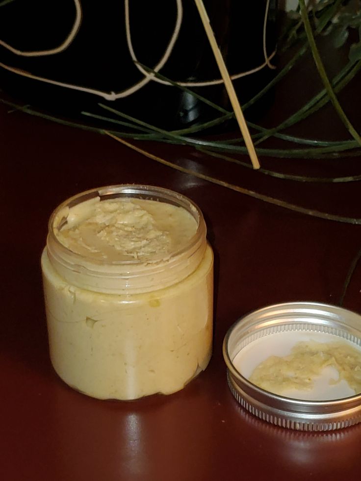 A jar of whipped hair butter