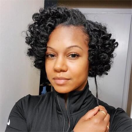 Bantu knot-out hairstyle for natural 4C hair