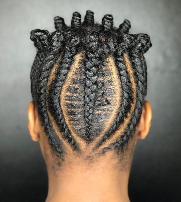 Bantu knot updo natural hairstyle