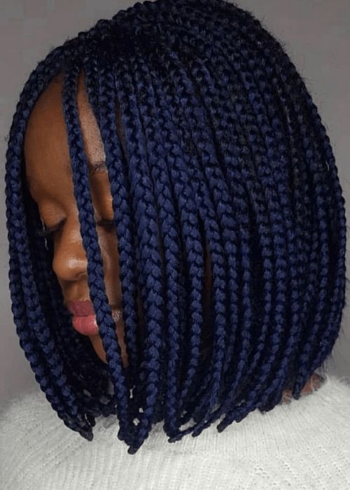 Short braided bob protective hairstyle