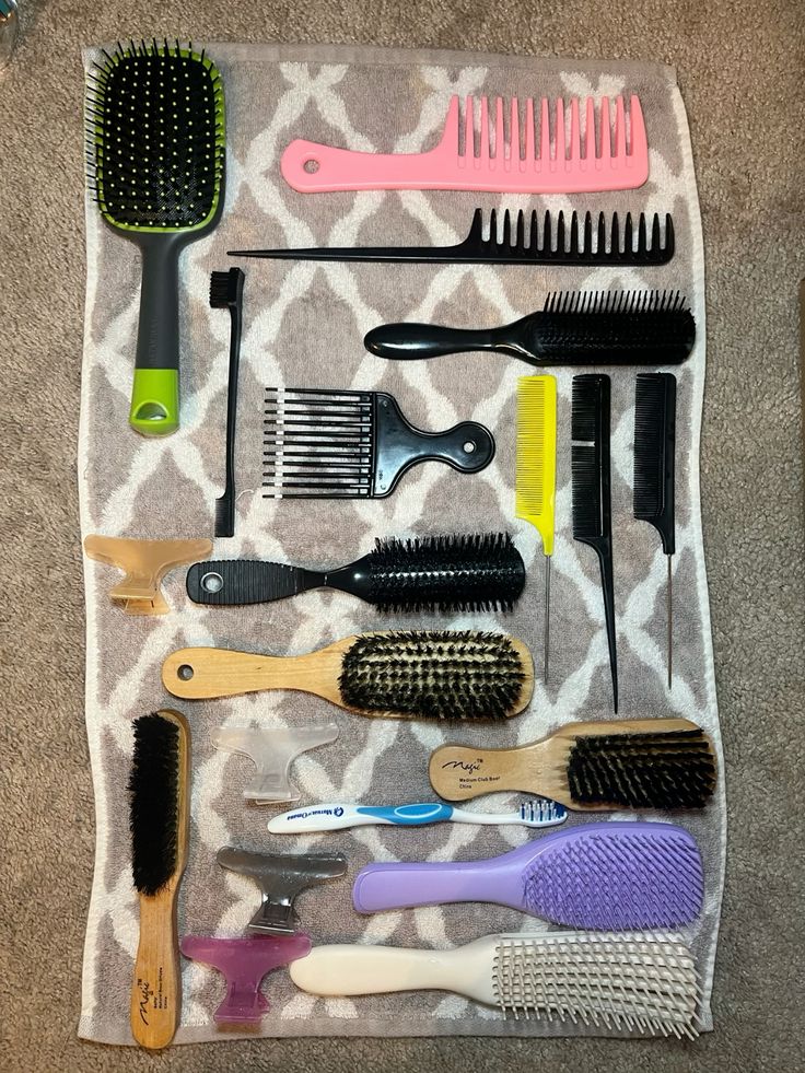 Clean combs brushes and clips for natural hair care
