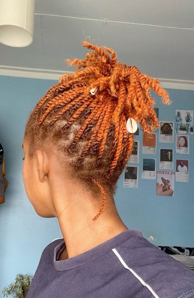 two-strand twist in copper color