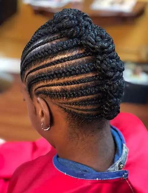 Cornrow mohawk hairstyle