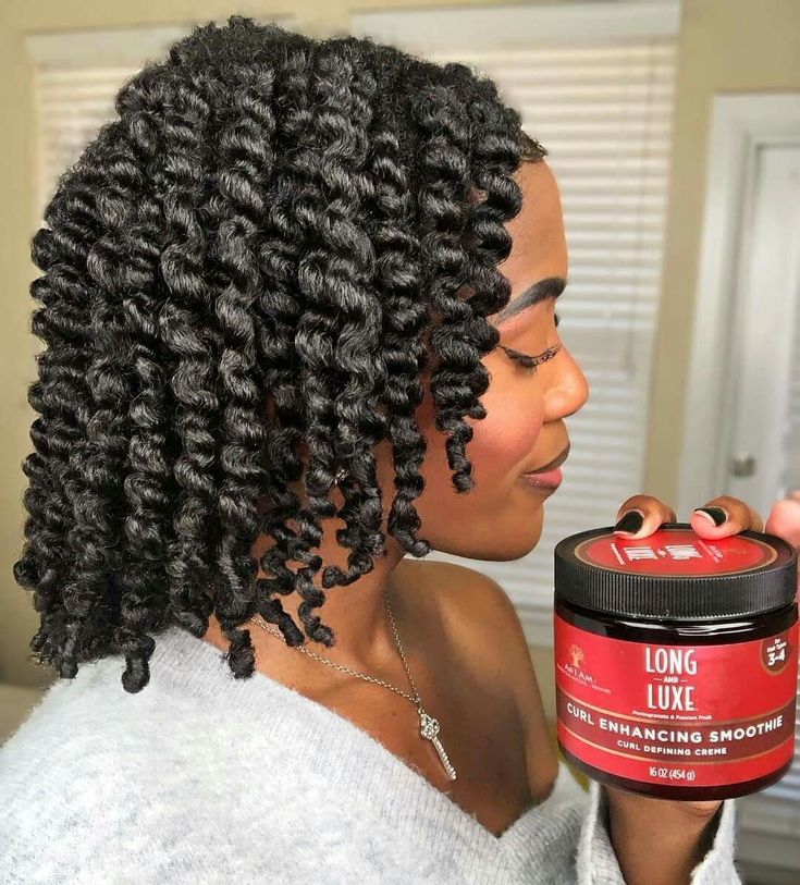 Soft cream-defined twist-out on natural hair