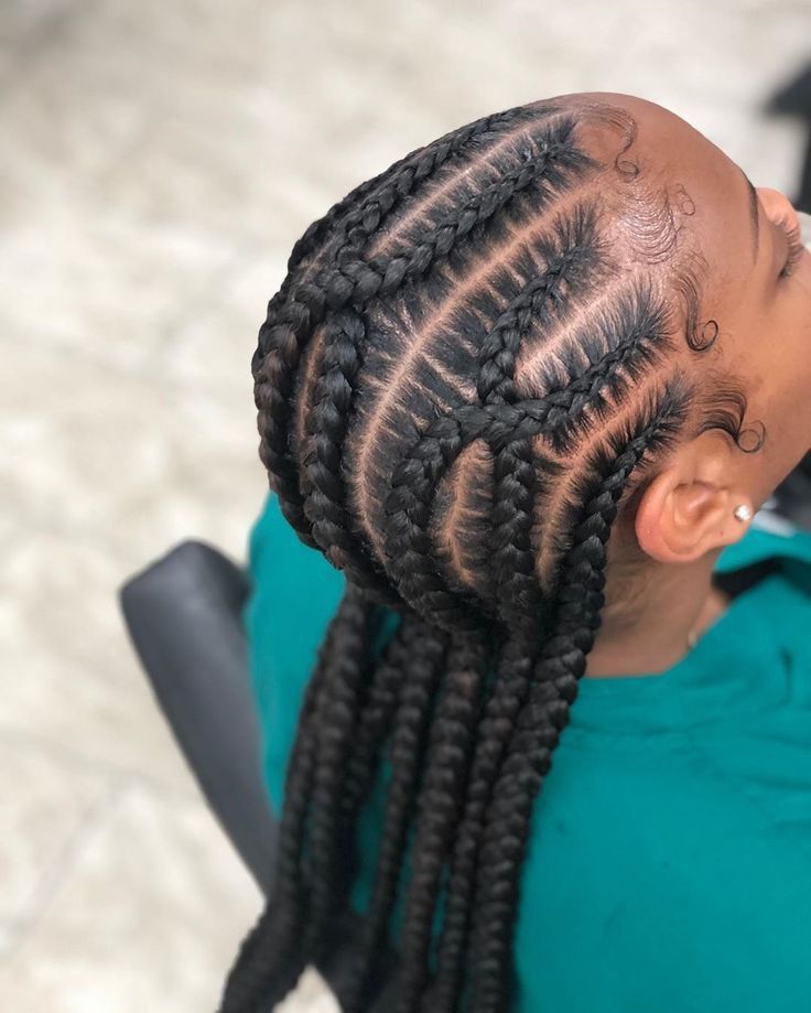 Criss-cross cornrow protective style