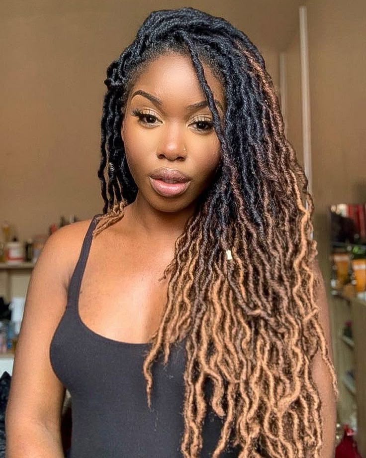 Crochet faux locs protective hairstyle