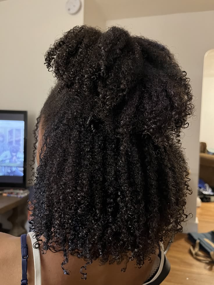 Natural hair after an aloe vera hair treatment