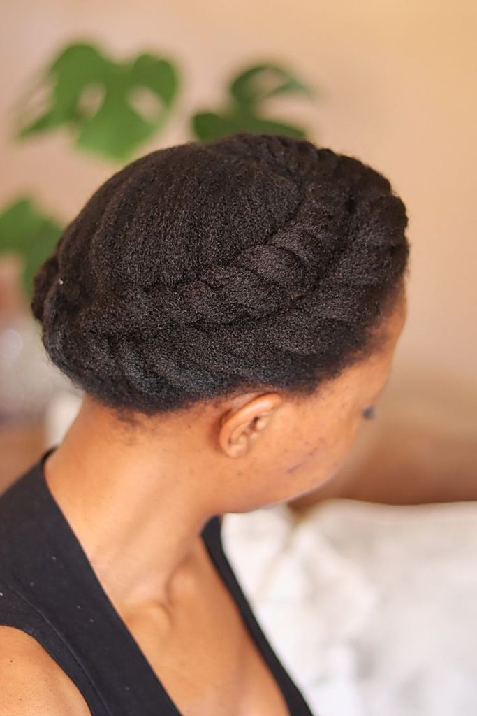 Flat twist crown hairstyle