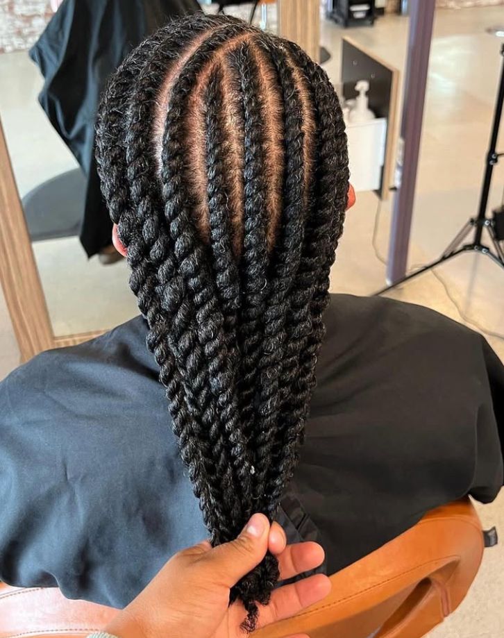 Flat twists protective hairstyle