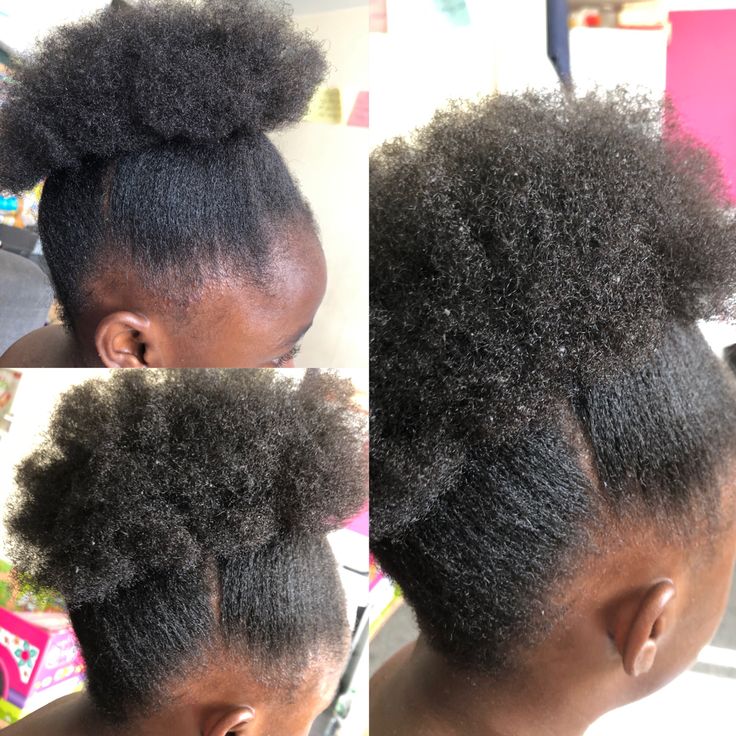 Front puff with loose natural 4C hair at the back