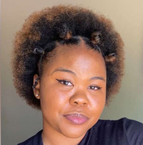 Headband Bantu knots protective hairstyle