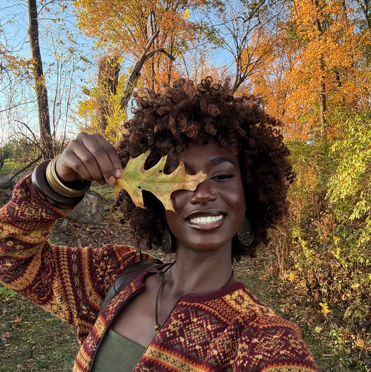 woman confidently rocking her hair during falll