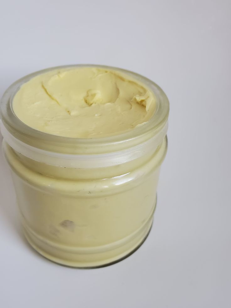 Homemade hair butter prepared for a natural 4C hair routine