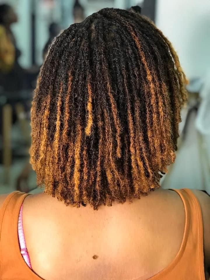 Newly installed instant locs giving a mature established appearance