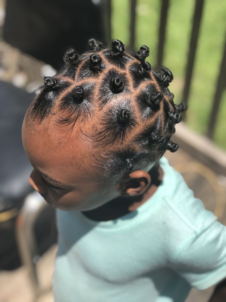 Bantu knots on natural 4C hair