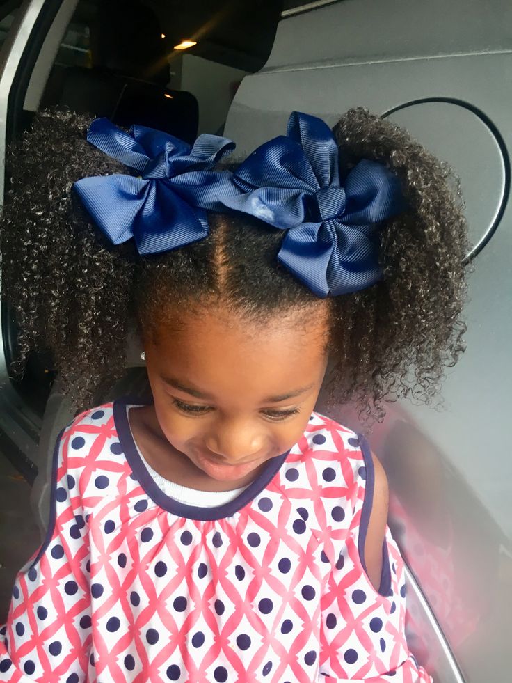 Braid-out pigtails on natural 4C hair