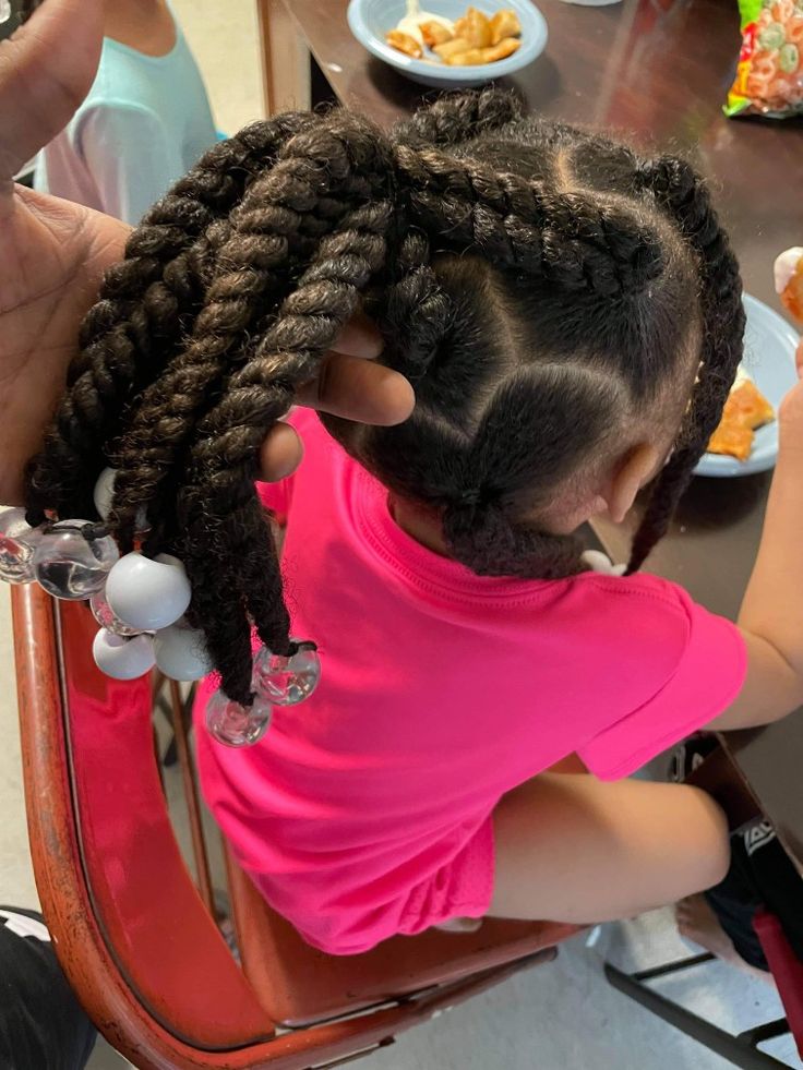 Twisted ponytail on natural 4C hair
