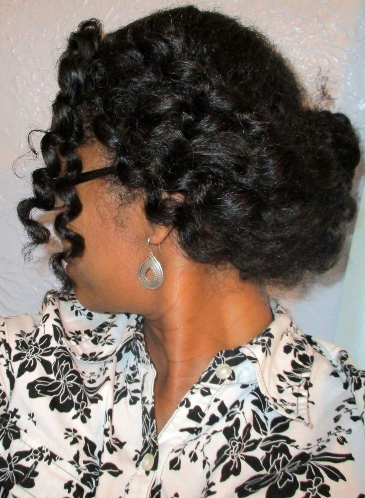 Loose bun created from an older twist-out