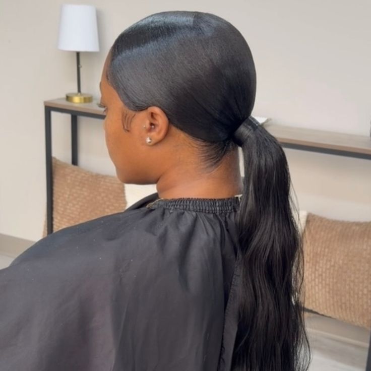 Low ponytail wig protective hairstyle
