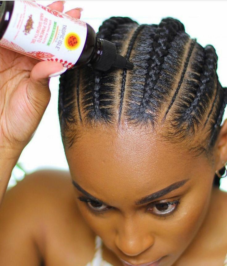 Woman taking care of her transition hairstyle