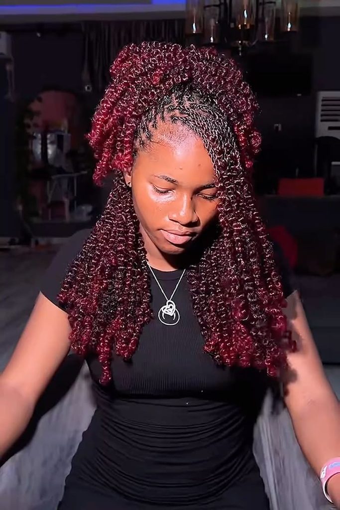 Long passion twists protective hairstyle