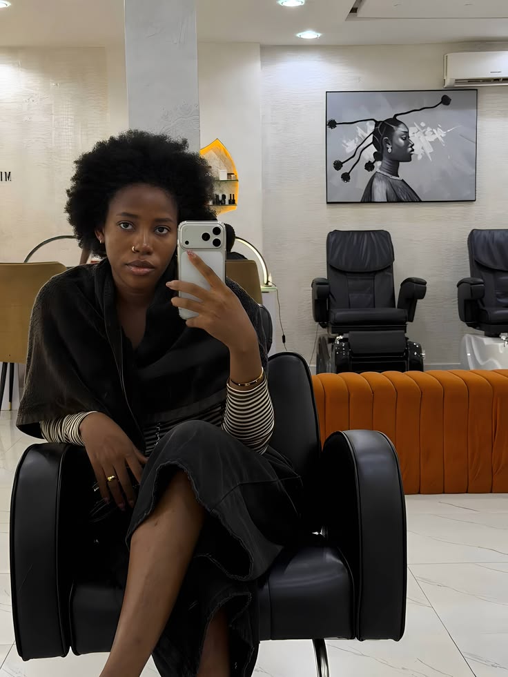 Woman planning her beginner loc journey with natural hair