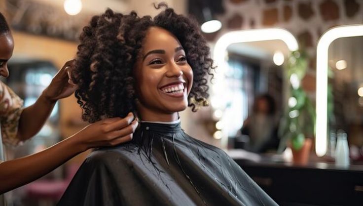 Healthy natural 4C hair being prepared for microloc installation