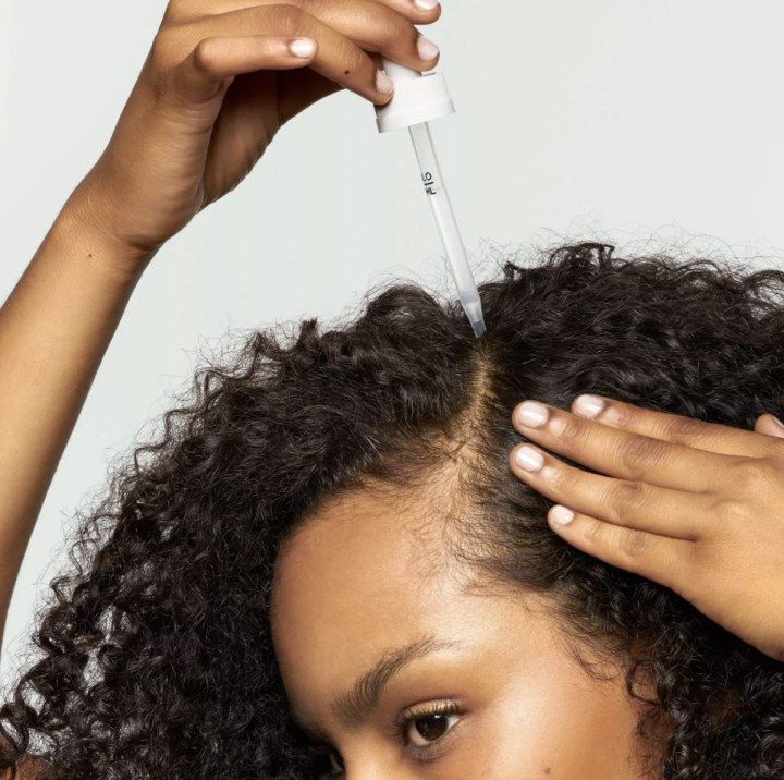 Healthy natural hair scalp during humid rainy weather