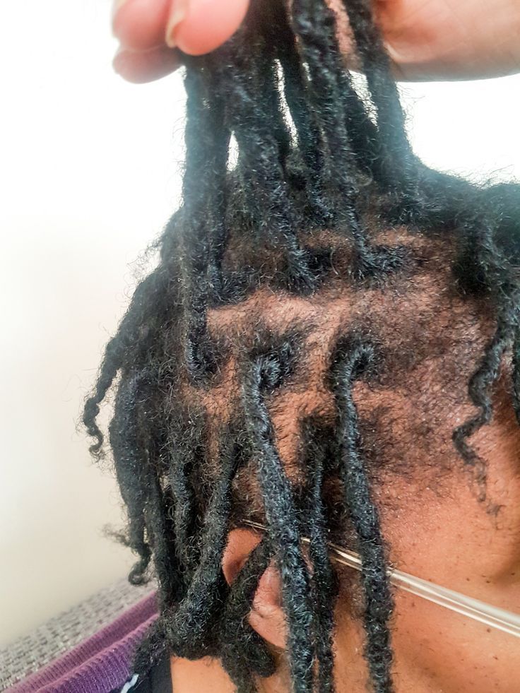 Matured and developing starter locs showing changes over time