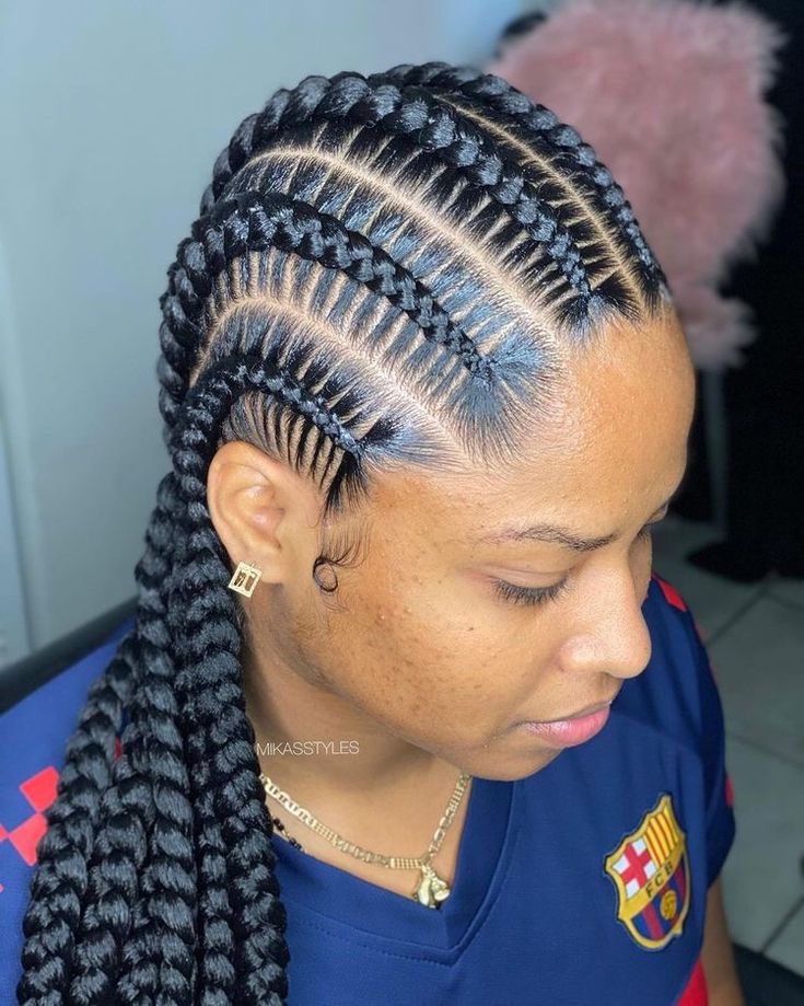 Stitch braids protective hairstyle