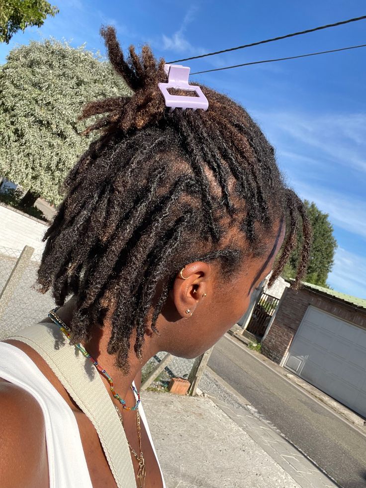 Simple low-tension style for beginner locs