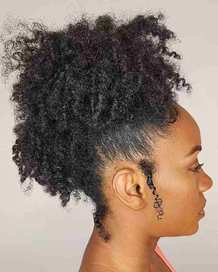 Loose updo created from twist-out curls