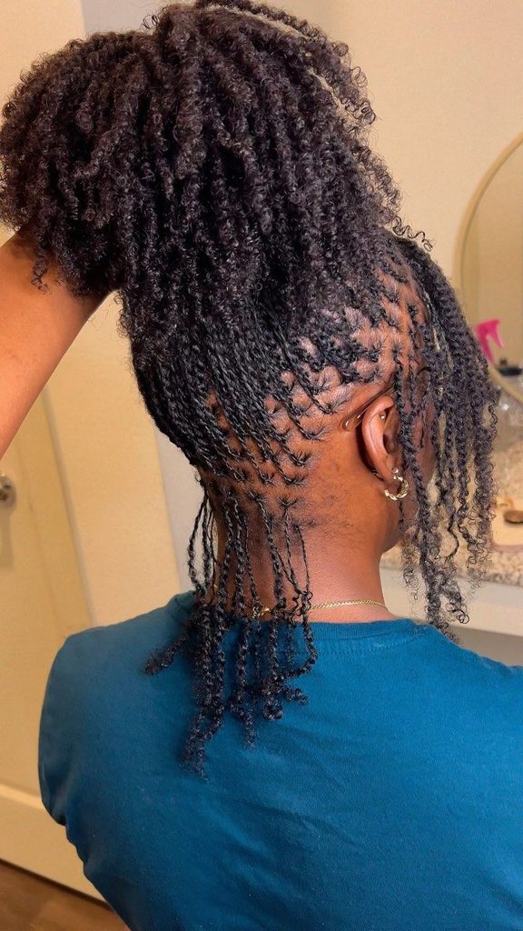Two-strand twist updo natural hair